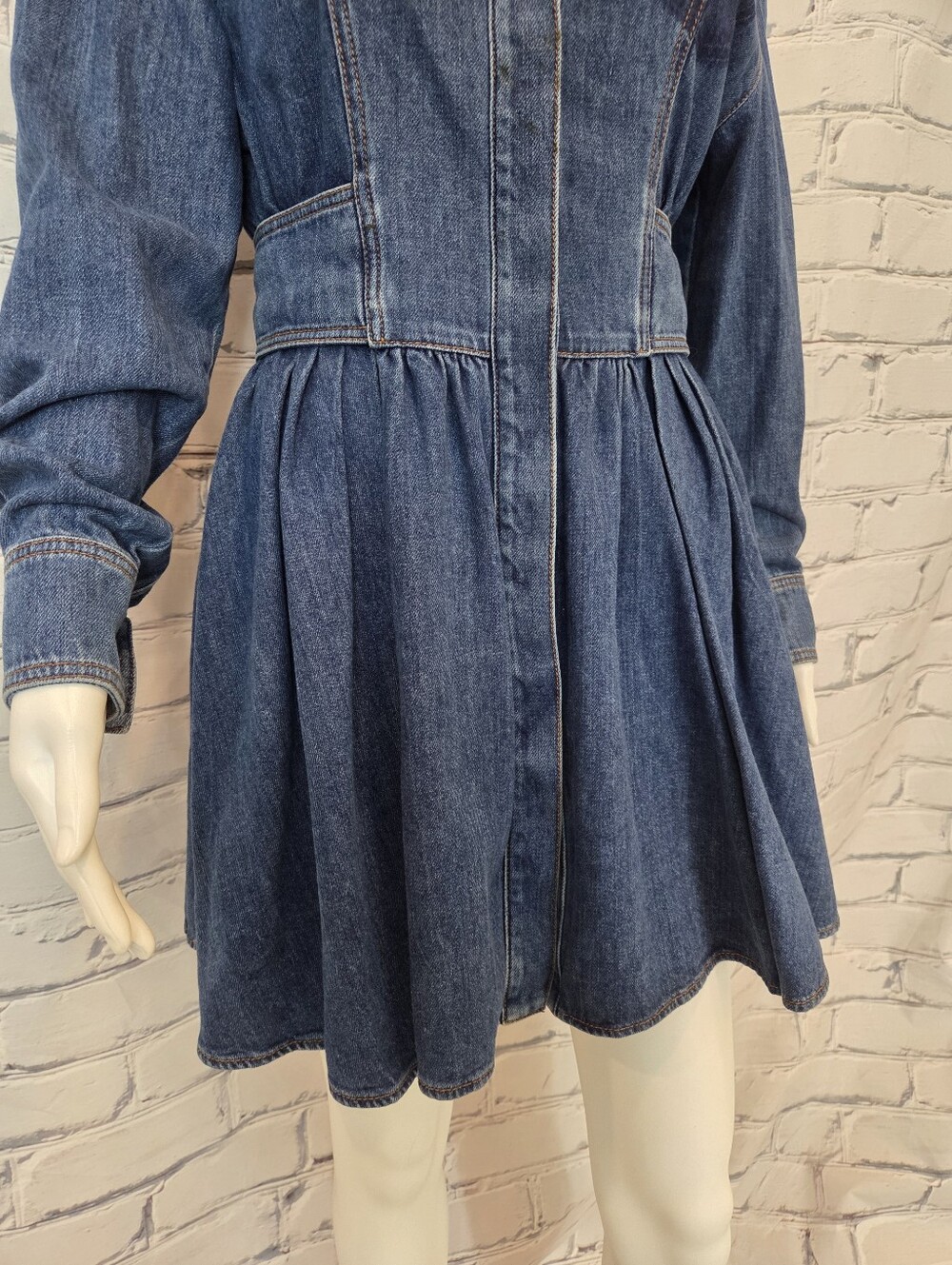 Alexander Mcqueen Denim Mini Shirt Dress - Picture 6 of 10